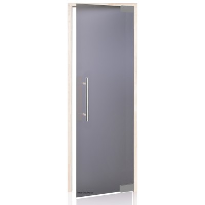 Grey glass door