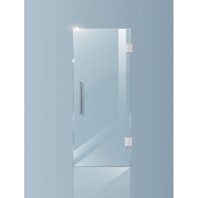 Frameless clear glass door