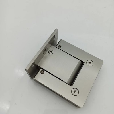 Self closing hydraulic glass to wall hinge